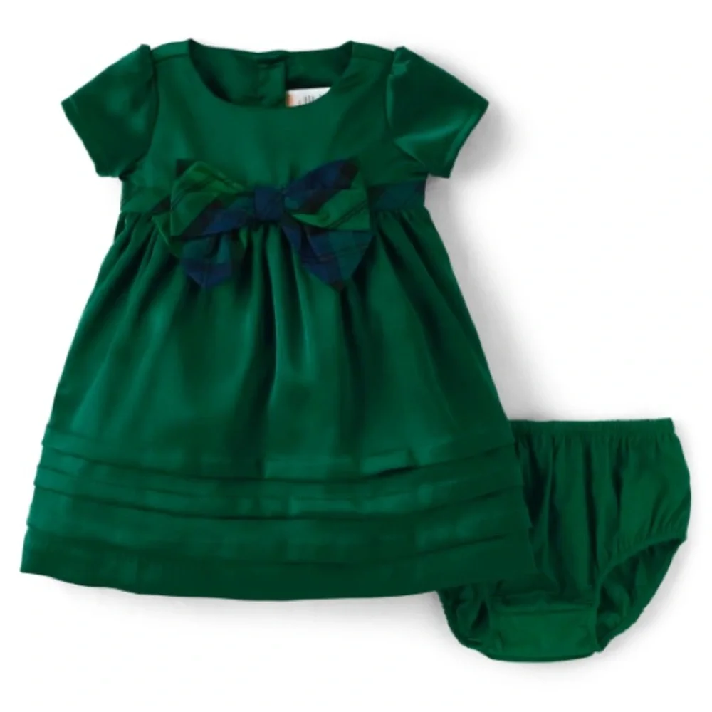 NWT Gymboree Green Baby Dress with Bow